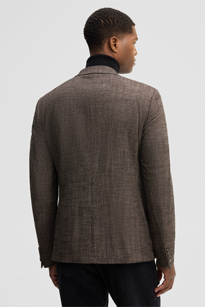 Leads to product detail page "Modular suit jacket, brown"