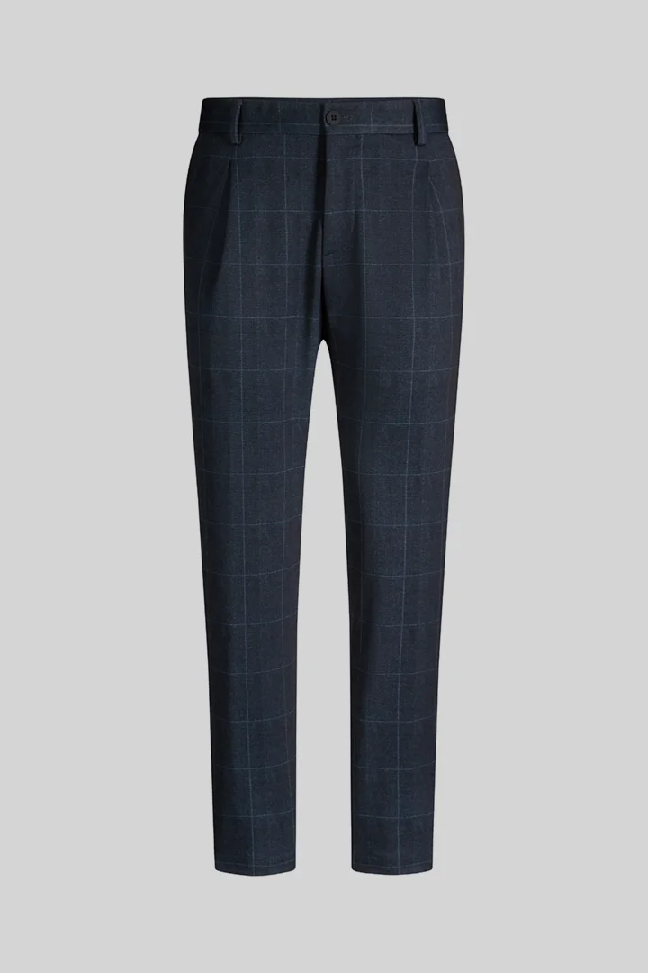 Führt zu Produktdetailseite „Chino aus Viskosemix, navy"
