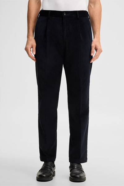 Führt zu Produktdetailseite „Cord-Baukasten-Hose aus Baumwollmix, navy"