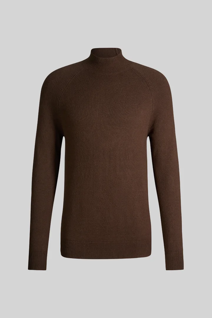 Cotton-blend jumper, brown