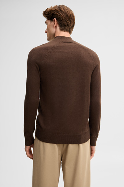 Leads to product detail page "Cotton-blend jumper, brown"