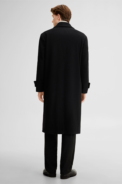 Führt zu Produktdetailseite „Trenchcoat aus Wollmix, schwarz"