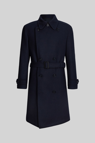 Führt zu Produktdetailseite „Trenchcoat aus Wollmix, navy"