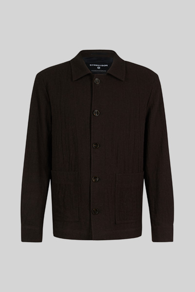 Blouson mit Hemdkragen, braun