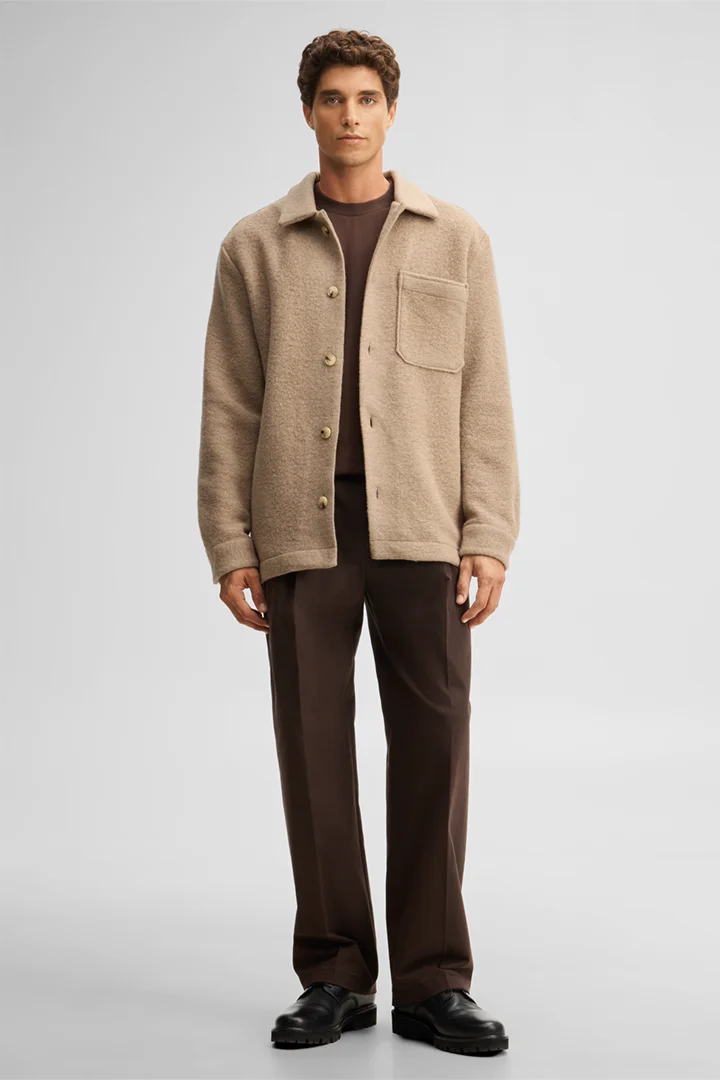 Strellson präsentiert das Produkt Hemd aus Wollmix, beige aus der Kategorie Hemden als Outfit