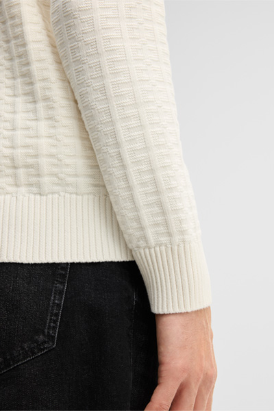 Führt zu Produktdetailseite „Troyer mit Baumwollmix, offwhite"