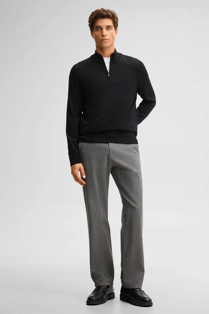 Leads to product detail page "Marek Virgin Wool Pullover in Black"