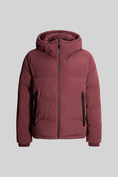 Puffer Jacket mit Kapuze, bordeaux