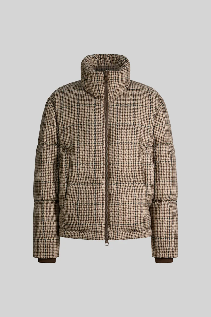 Leads to product detail page "Hooded puffer jacket, beige"