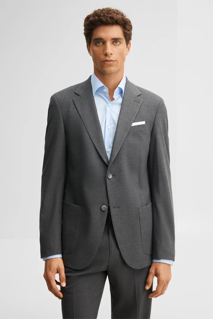 Mène à la page produit « Veste modulable en laine mélangée, anthracite »