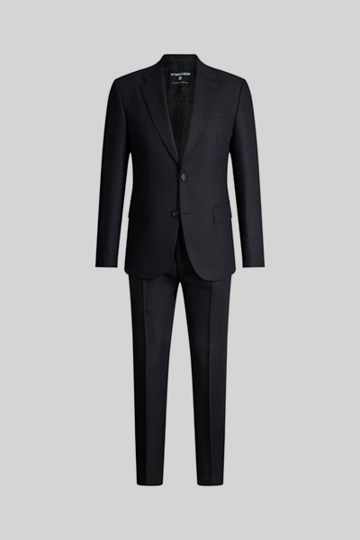 Mène à la page produit « Costume en laine vierge, bleu marine »