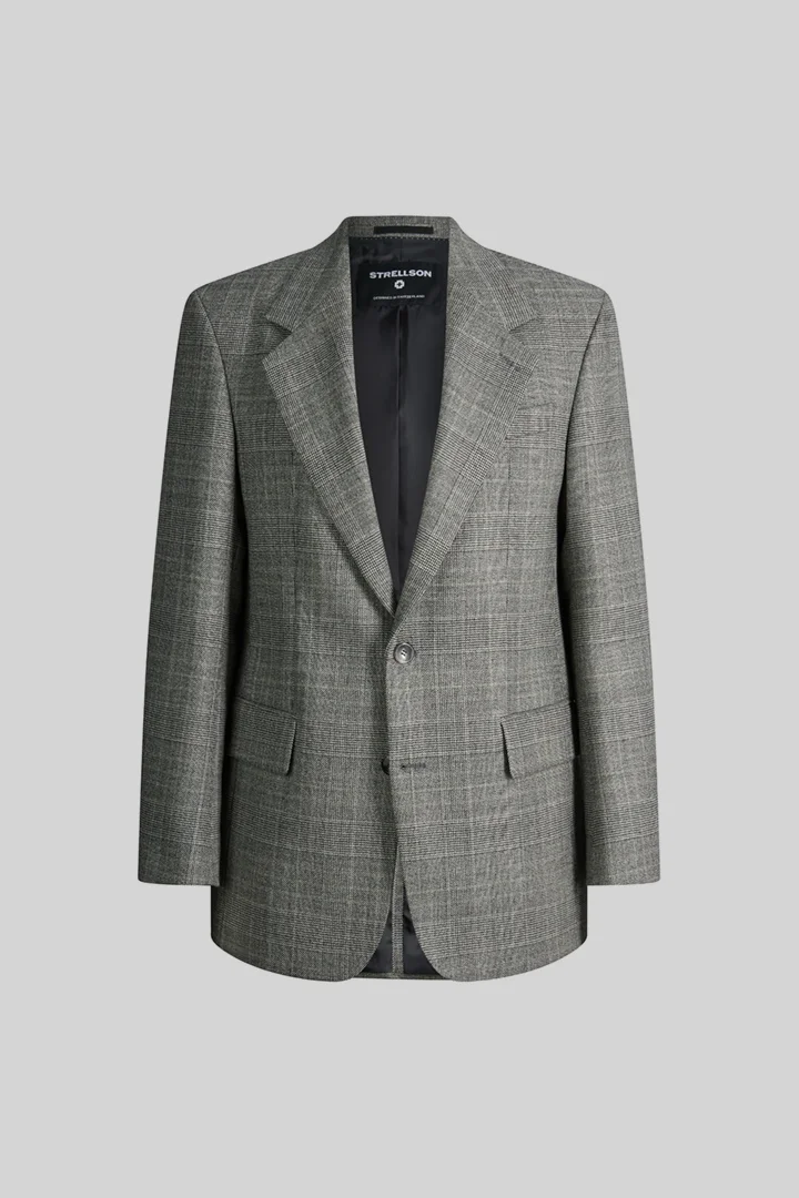Modular virgin wool suit jacket, anthracite