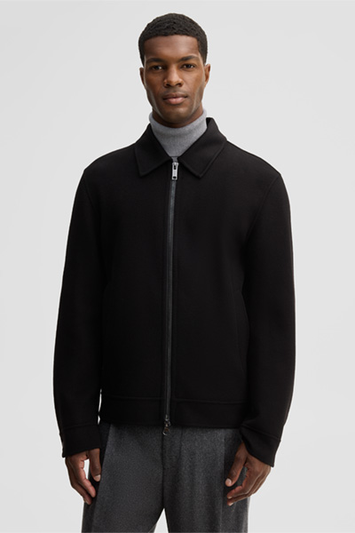 Leads to product detail page "Wool-blend jacket, black"