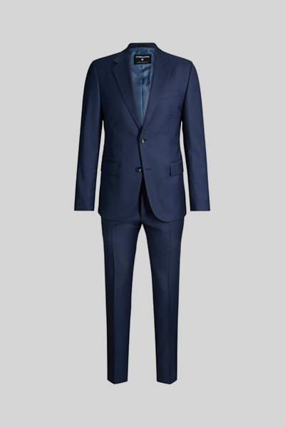 Mène à la page produit « Costume en laine vierge, bleu marine »