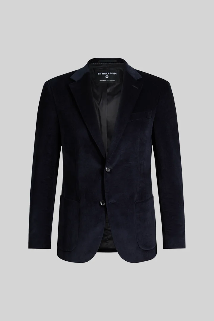 Mène à la page produit « Veste modulable en mélange de coton, bleu marine »
