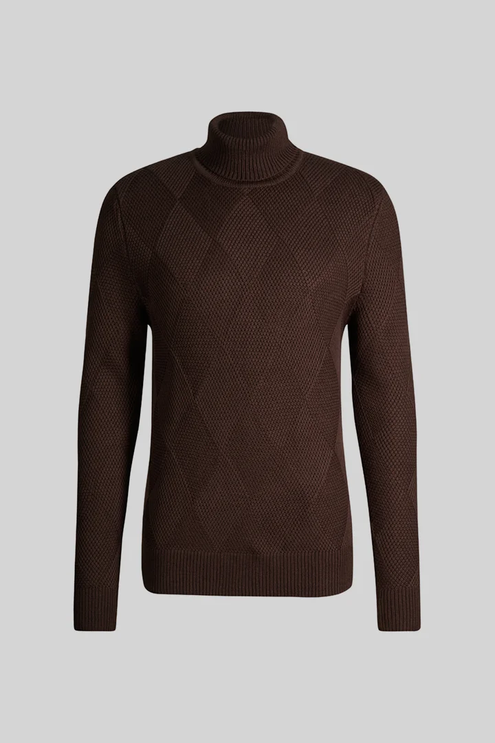 Strellson präsentiert das Produkt Rollkragen-Pullover, braun aus der Kategorie Strick als Freisteller