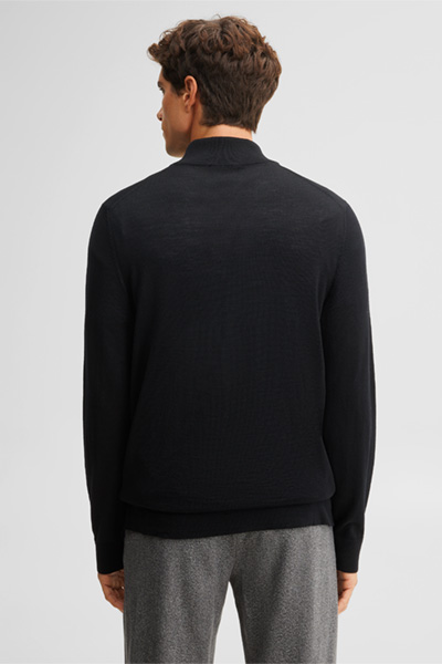 Leads to product detail page "Marek Virgin Wool Pullover in Black"