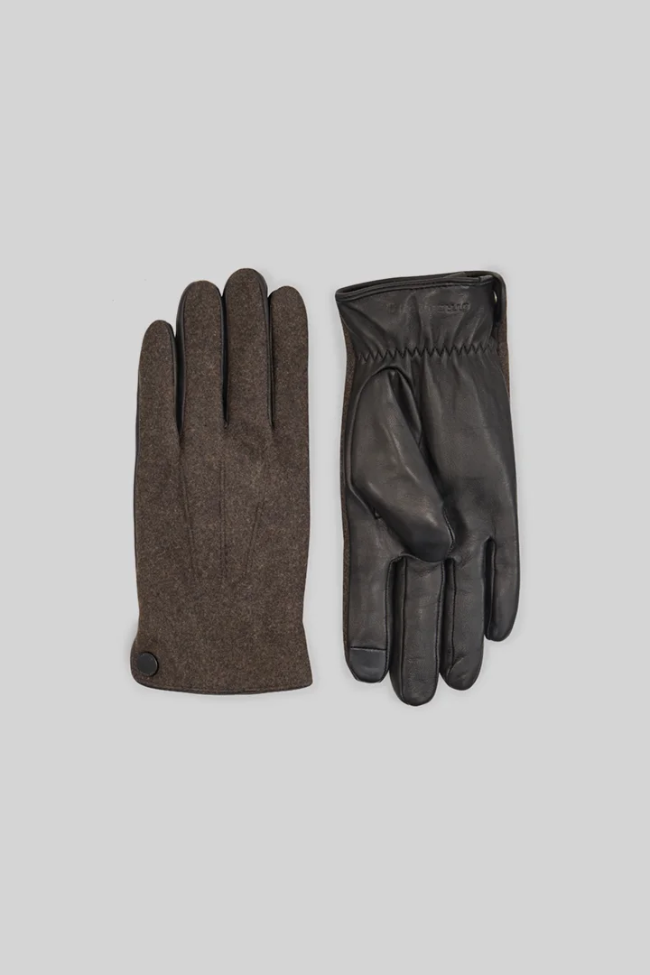 Mène à la page produit « Gants, marron foncé/noir »