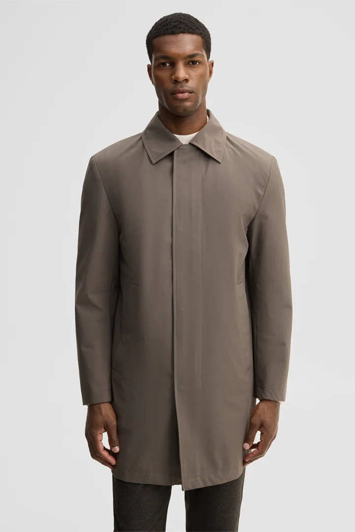 Mène à la page produit « Manteau de ville à col rabattu, beige »