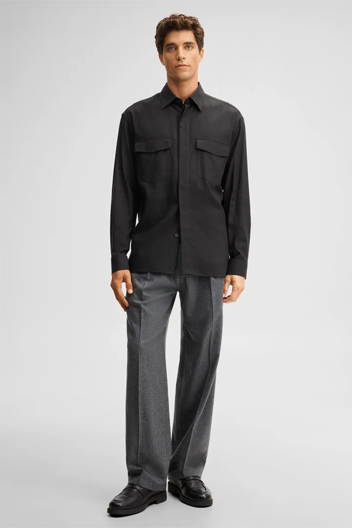 Strellson präsentiert das Produkt Casual-Hemd aus Baumwollmix, schwarz aus der Kategorie Hemden als Outfit