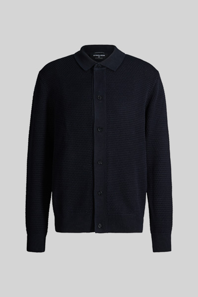 Mène à la page produit « Polo en maille, bleu marine »