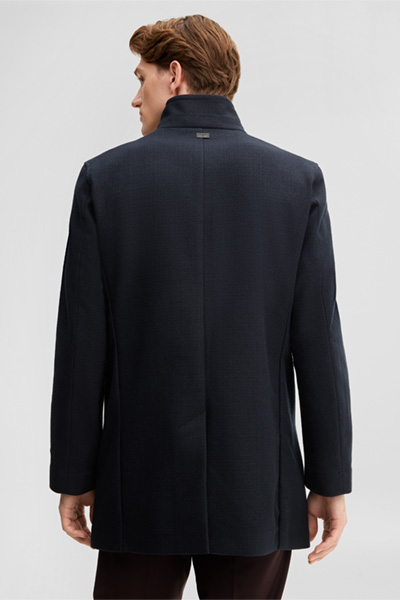 Mène à la page produit « Manteau à col montant, bleu marine »
