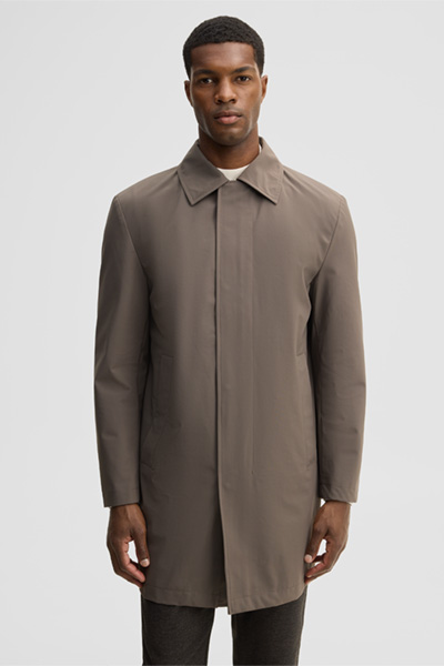Mène à la page produit « Manteau de ville à col rabattu, beige »