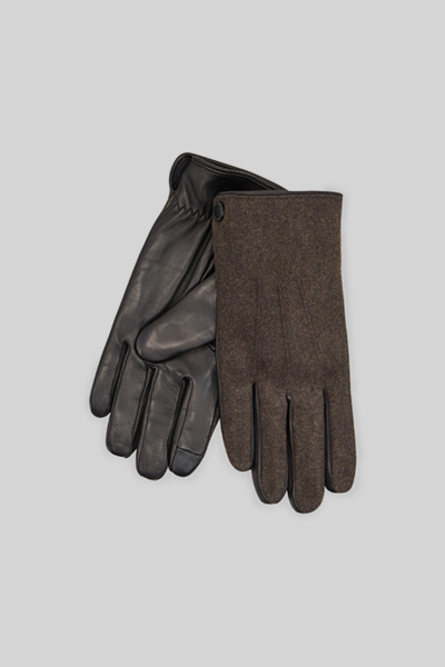 Mène à la page produit « Gants, marron foncé/noir »
