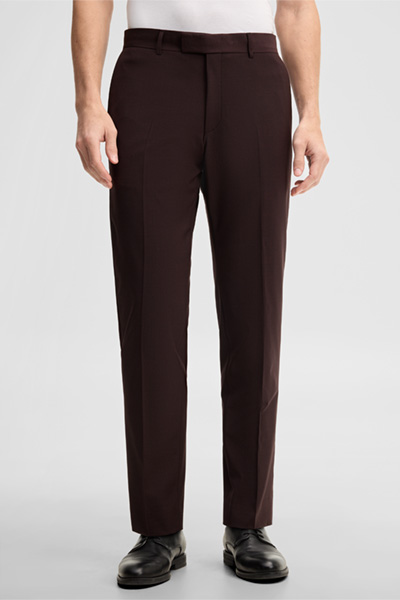 Leidt naar de productdetailpagina „Mix and match-pantalon van een wolmix, bordeauxrood"