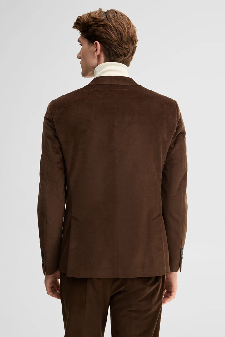 Mène à la page produit « Veste modulable en velours côtelé, en mélange de coton, marron »