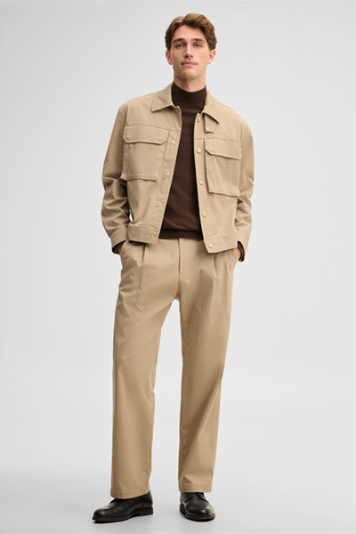 Leads to product detail page "Cotton-blend jumper, brown"