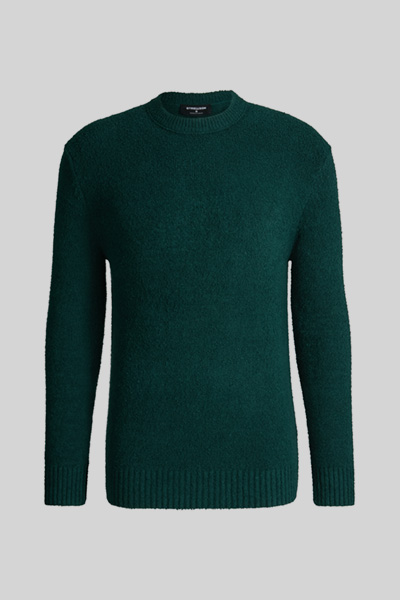 Führt zu Produktdetailseite „Rundhals-Pullover aus Wollmix, petrol"