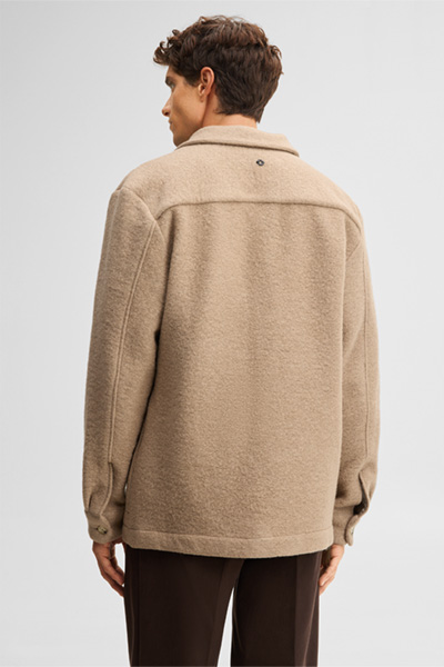 Führt zu Produktdetailseite „Hemd aus Wollmix, beige"