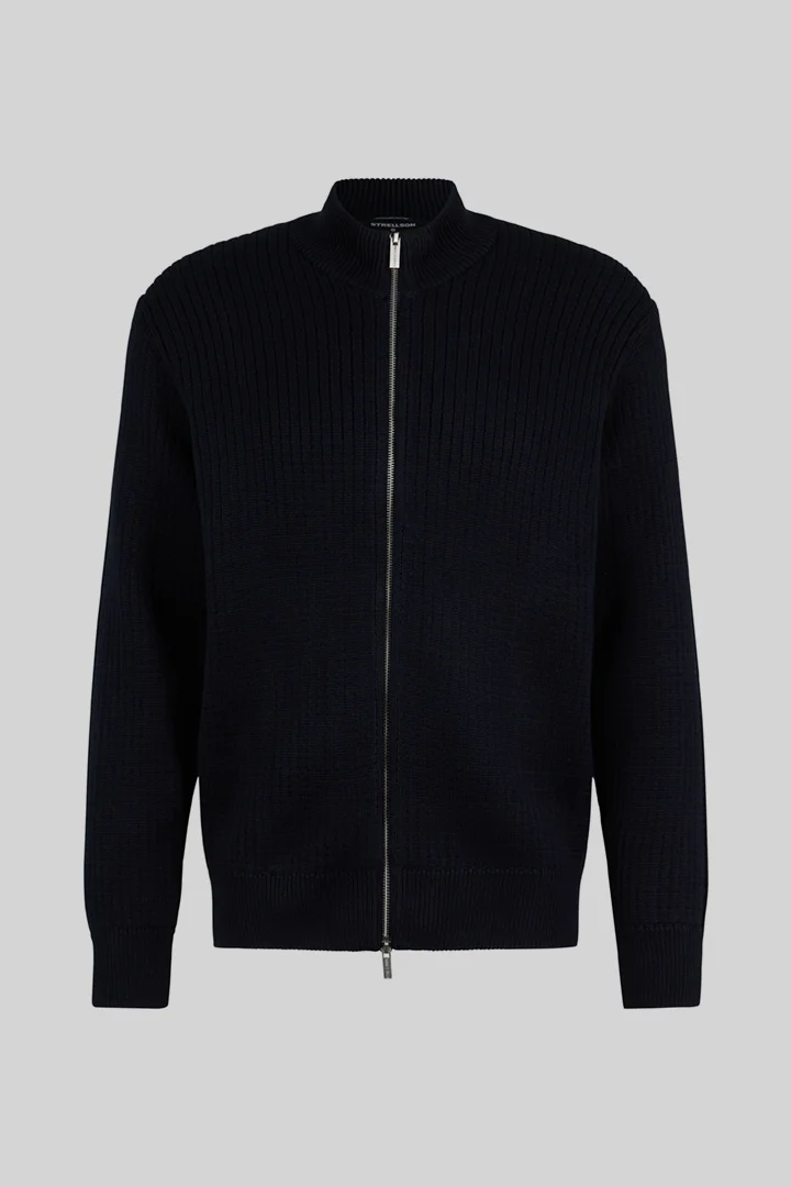 Strellson präsentiert das Produkt Strickjacke mit Stehkragen, navy aus der Kategorie Strick als Freisteller