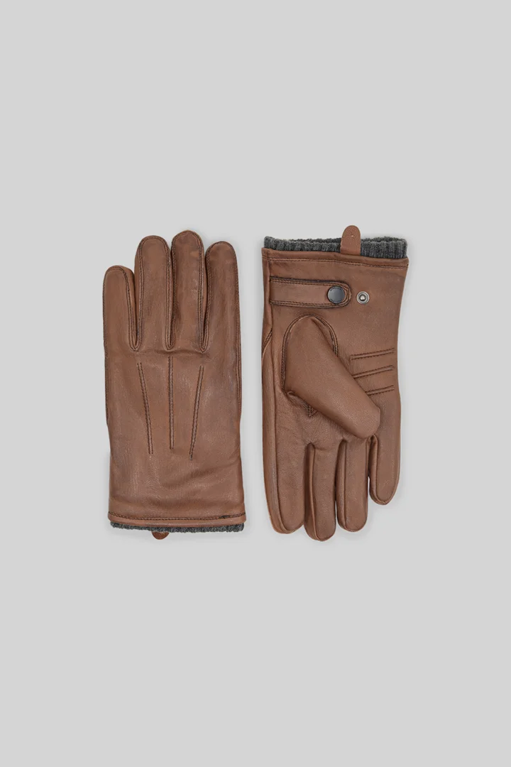 Führt zu Produktdetailseite „Handschuhe aus Leder, braun"