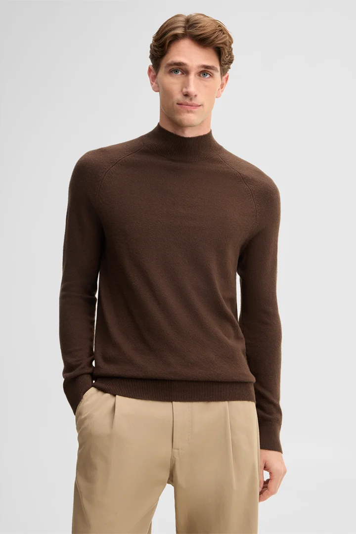 Leads to product detail page "Cotton-blend jumper, brown"