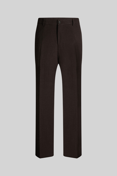 Pantalon en mélange de coton, marron