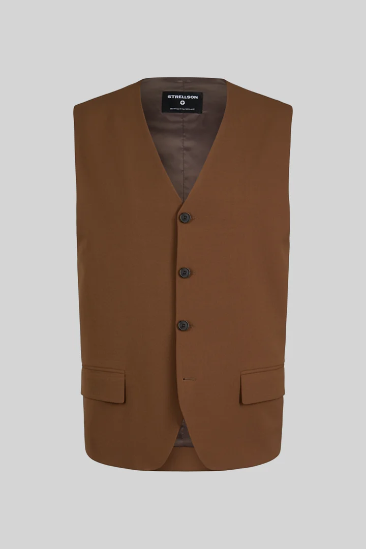 Strellson presents the product Weste aus Wollmix, braun from the category Waistcoats as a cut-out