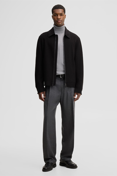 Leads to product detail page "Wool-blend jacket, black"