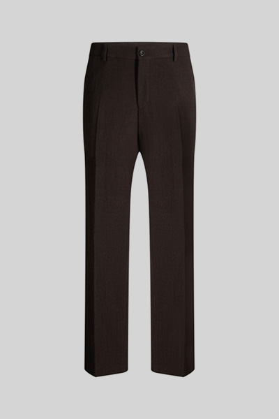 Leads to product detail page "Trousers made from a cotton blend, brown"