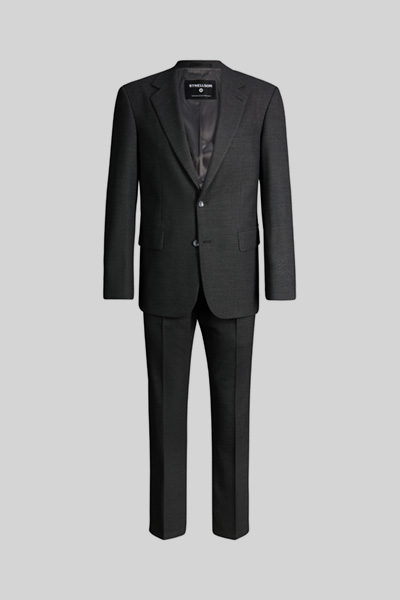 Wool-blend suit, anthracite