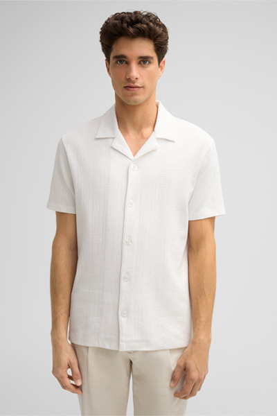 Jersey-Hemd Filip, creme strukturiert