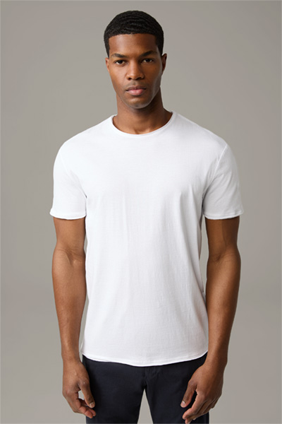 T-shirt Tyler van katoen, wit