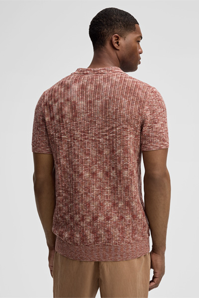 Strickshirt Firo, rostrot meliert