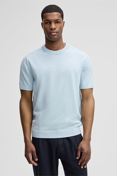 Strickshirt Loic, hellblau