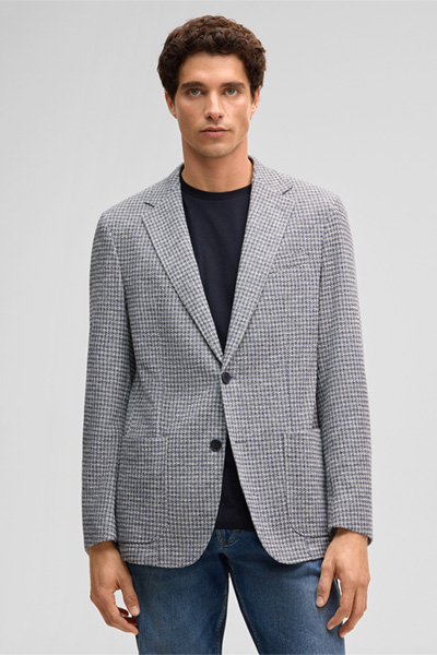 Sakko Acon, navy gemustert