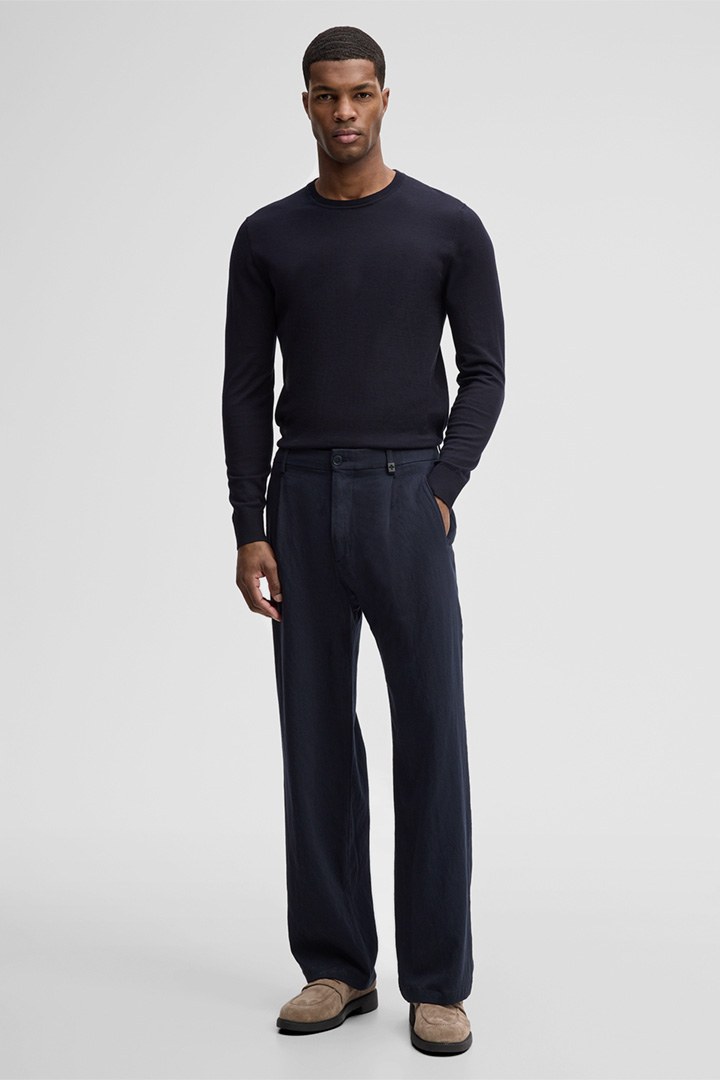Bundfaltenhose Jarod, navy