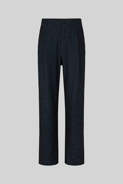 Ludo Pleat-front Trousers in a Dark Blue Pattern