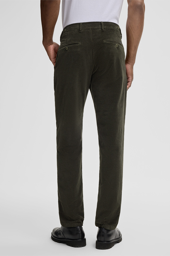 Rion Corduroy Trousers in Olive Green