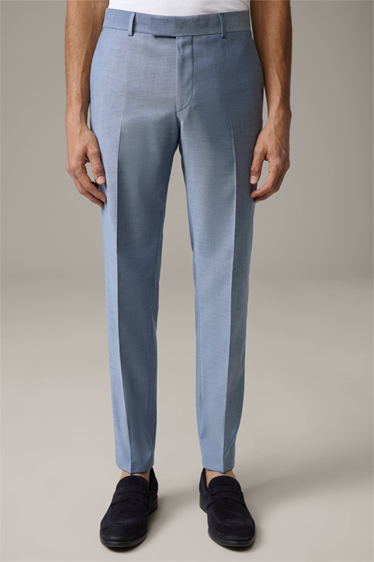 Pantalon de costume modulaire Flex Cross Melwin, bleu à motif